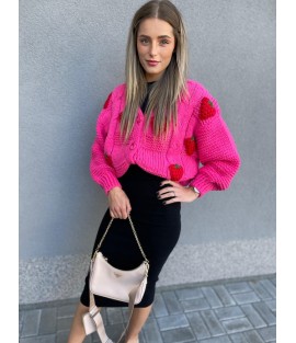 svetr strawberries pink