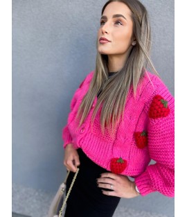 svetr strawberries pink