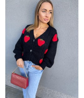 svetr strawberries black