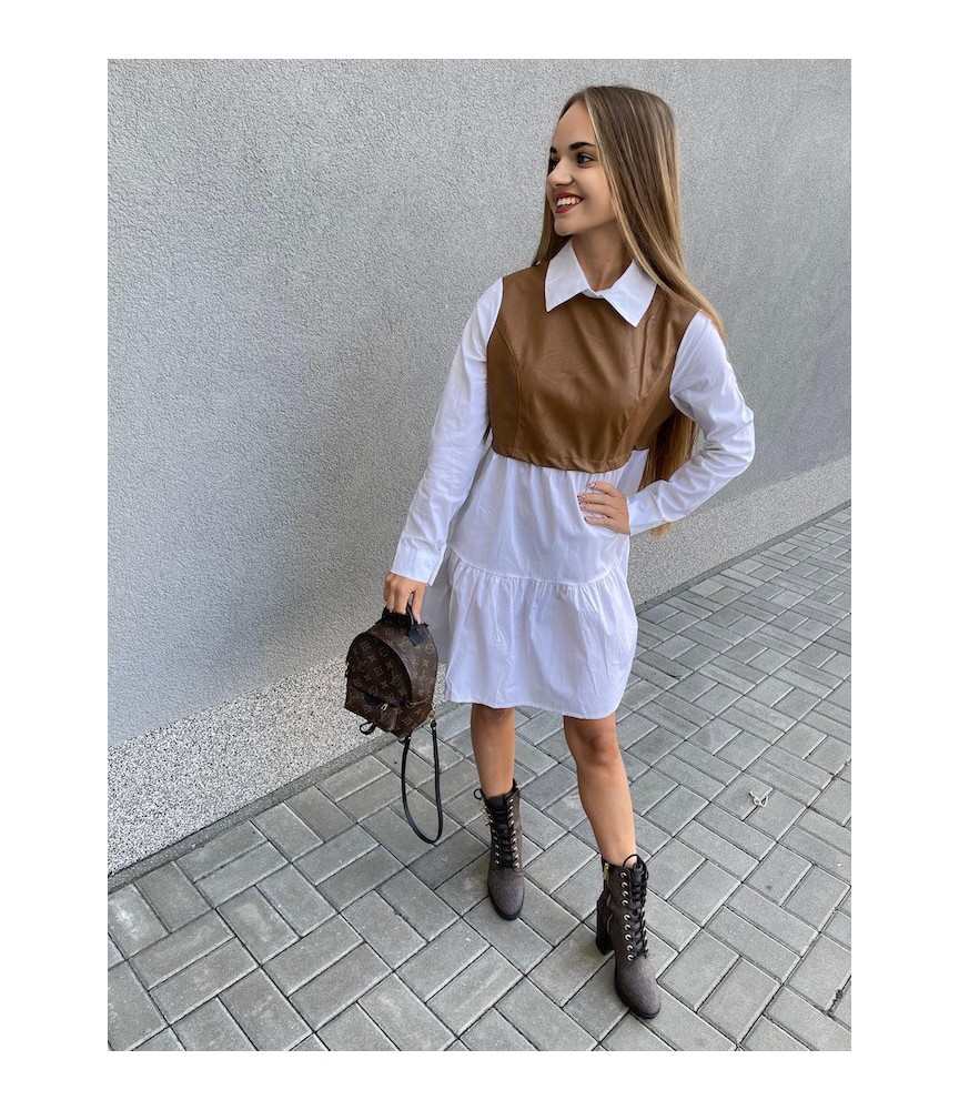 košilové šaty SISI brown