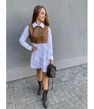 košilové šaty SISI brown