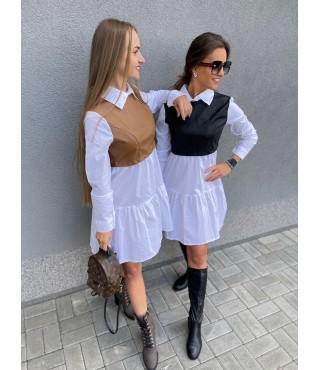 košilové šaty SISI brown