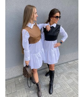 košilové šaty SISI brown