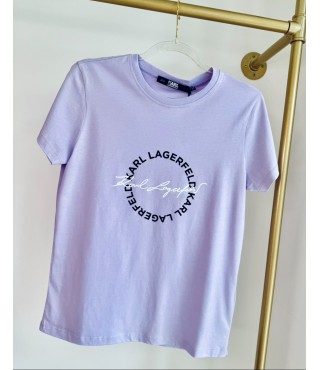 Karl Lagerfeld Circle Logo T-shirt lilla