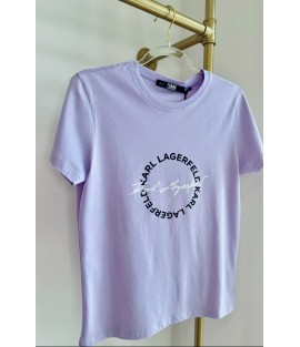 Karl Lagerfeld Circle Logo T-shirt lilla