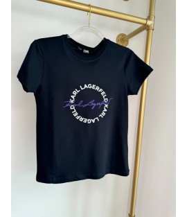 Karl Lagerfeld Circle Logo T-shirt black