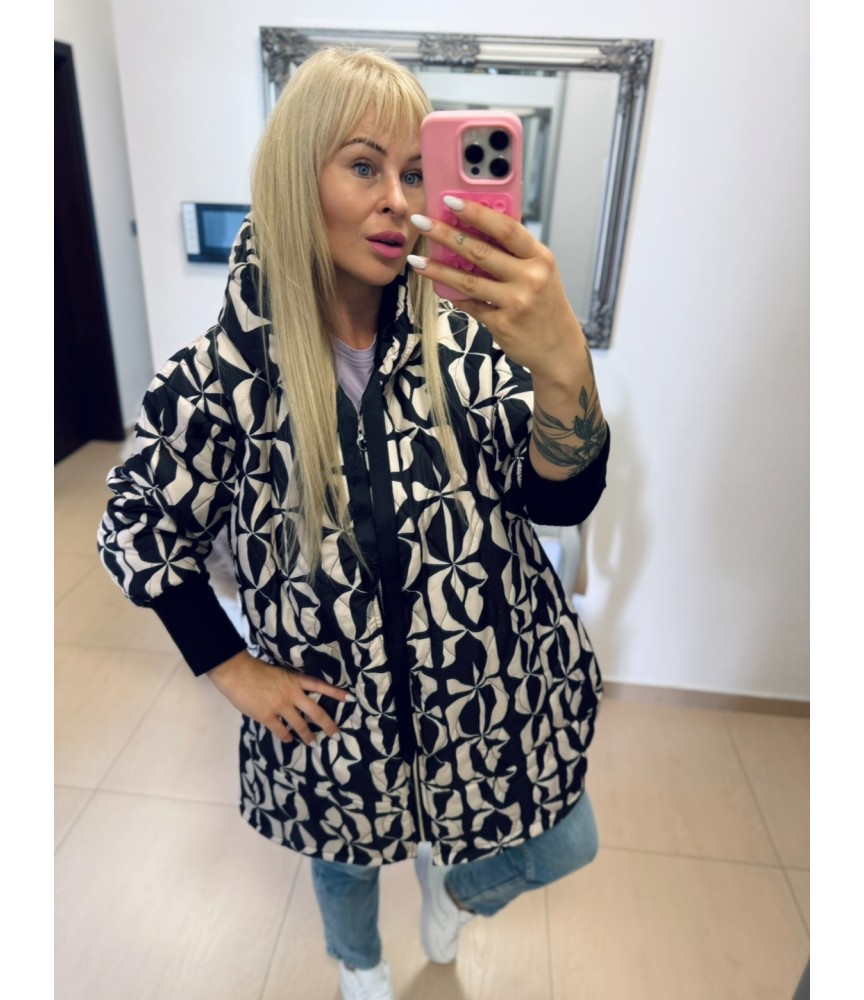 lehká bunda  black/white