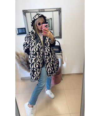 lehká bunda  black/white