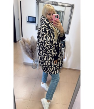 lehká bunda  black/white