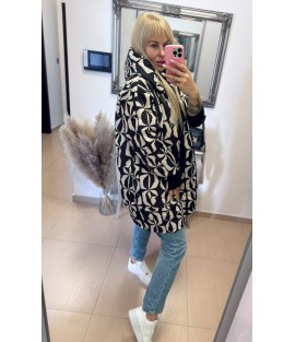 lehká bunda  black/white